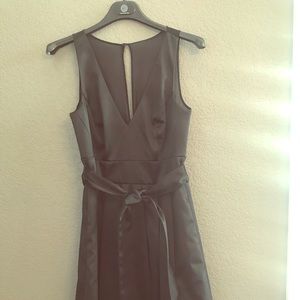 White House Black Market, Black Vneck Flare dress